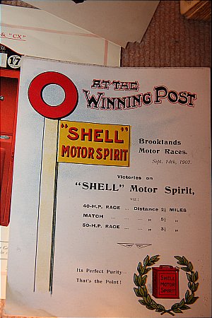 SHELL BROOKLANDS AD CARD - click to enlarge